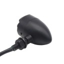 Indicador de direção para motocicleta com grelha Indicador de direção metálico na cor preta Luz laranja Tensão 12 V Potência 5 W Montagem 2