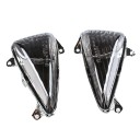 Indicatori di direzione per moto per Honda CBF600S e Varadero 1000 Copertura trasparente Riflettore lucido Forma triangolare Plastica Sinistra 4