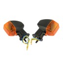 Indicators for motorcycle for Kawasaki KLE 250 KLE 400 KLE 500 ZXR250 ZXR400 ZXR750 ZRX1100 ZRX1200 Orange cover Black body 2 pcs 4