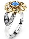 Inel de dama cu cristal in forma de floare J3200 7