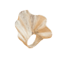 Inel pentru femei cu frunze de ginkgo Aliaj de zinc 1,7 cm diametru frunză 6,5 cm Design modern în formă de evantai Bijuterie elegantă și expresivă pentru femei 2