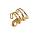 Inel spiral cu design deschis elegant minimalist pentru femei, dimensiune universală ajustabilă, bijuterie de modă ușoară pentru purtare 1