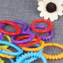 Ineluri colorate de conectare pentru bebeluși 24 buc Inele de dentiție cu texturi diferite ale suprafeței Pentru masajul gingiilor în timpul creșterii 3