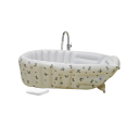 Inflatable Baby Bath with Rabbit Motif, 90 × 55 × 30 cm, PVC Material, White Colour, for Bathing Babies at Home and on the Go 2