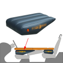 Inflatable Car Wedge Pillow 70 x 45 cm Dark Blue PVC Inflatable Mattress Front Slope Cushion Travel Rest 2