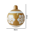 Inflatable Christmas Ball 48 x 65 cm Giant Outdoor Decoration with Snowflake Motif Hanging Ornament for Christmas Party 3