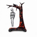 Inflatable Hanging Skeleton Balloon Tree Halloween Decoration 120 x 70 cm Foil Balloon Black and Red Halloween Decor 1