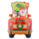 Inflatable Santa Claus Balloon in Car with Christmas Tree 100 x 120 cm Red and Orange Christmas Decoration for Home and Store 1