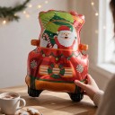 Inflatable Santa Claus Balloon in Car with Christmas Tree 100 x 120 cm Red and Orange Christmas Decoration for Home and Store 6