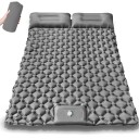 Inflatable Sleeping Mat for 2 Persons with Built-in Pump 190 × 120 × 5 cm Nylon TPU Ultralight 1.2 kg with Pillow 17 cm for Camping 3