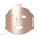 Infrarød silikonemaske med rødt lys, 4 farver LED-terapi, IPX7 vandtæt hudforyngelse, LCD-controller, timer, genopladeligt batteri 1