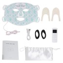 Infraröd silikonmask med rött ljus 8 färger LED-terapi Hudföryngring IPX7 Vattentät LCD Controller Timer Uppladdningsbart batteri 3