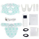 Infrarood siliconenmasker met rood licht en neklamp, 8 kleuren LED-therapie, huidverjonging, IPX7 waterdicht, LCD-controller, timer, oplaadbare batterij 4