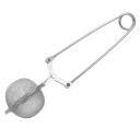 Infusore per tè sfuso con manico in acciaio inossidabile La pallina a rete si apre premendo Dimensioni 15 x 4,5 cm Per tazza e bicchiere 1