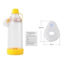 Inhalacyjna komora do nebulizatora z maską rozmiar L 11,5 x 9 cm plastikowy zbiornik rozpylacza dla dorosłych inhalacji dróg oddechowych 5