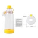 Inhalacyjna komora do nebulizatora z maską rozmiar M 8,8 x 7,5 cm plastikowy zbiornik rozpylacz dla dzieci inhalacja dróg oddechowych 4