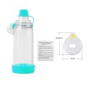 Inhalacyjna komora do nebulizatora z maską rozmiar S 8,3 x 7 cm plastikowy zbiornik rozpylacza dla dzieci inhalacja dróg oddechowych 3
