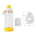 Inhalationskammer til nebulisator med maske størrelse L 11,5 x 9 cm plasttank forstøver til voksne inhalation af luftveje 5