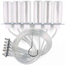Injector Backflow Test Set in Case 31 x 22 cm for Common Rail Diesel Engines with 6 Cylinders with Measuring Jugs and Adapters 4