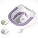 Inodoro plegable 35 x 39 x 12,5 cm Lavabo para mujeres embarazadas Cuidado de pacientes con hemorroides Bañera con manguera Bidet 4