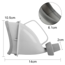 Inodoro portátil para coche 10,5 x 14 cm Embudo con adaptador para botella PET Inodoro de emergencia Ayuda de viaje Camping Senderismo Accesorios para coche 2