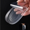 Inserções de silicone invisíveis para homens altura 1 cm suportes de calcanhar em gel transparentes amortecimento confortável e antiderrapante 2