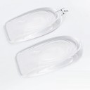 Inserti invisibili in silicone rialzati per uomini altezza 1 cm supporti trasparenti in gel per il tallone ammortizzazione confortevole e antiscivolo 1