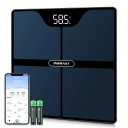 INSMART személyi mérleg 150 kg-ig 260 × 260 mm Bioimpedancia elemzés 16 testparaméter Alkalmazás Edzett üveg 3