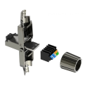 Instalační RJ45 konektor CAT7 STP beznástrojový Easy Jack 40Gbps 2000MHz IDC černý modul pro zakončení síťového kabelu 2