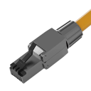 Instalační RJ45 konektor CAT7 STP beznástrojový Easy Jack 40Gbps 2000MHz IDC černý modul pro zakončení síťového kabelu 5