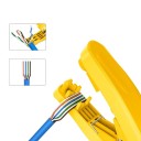 Instrument de deșurubare RJ45 clești multifuncționali pentru cabluri ethernet tăiere deșurubare desfășurare îndreptare conductori galben 5