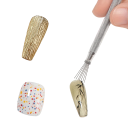 Instrument de manichiură cu 7 pini pentru decorare 3D și vopsirea unghiilor 1,2 x 13 cm Stilou ultrafin din oțel inoxidabil pentru design profesional 7