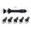 Instrument pentru îndepărtarea și netezirea chitului cu 5 duze din silicon Șpaclu manual profesional pentru rosturi și lucrări de finisare 3