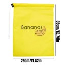 Insulated Bag for Bananas and Fruit with Drawstring for Freshness Preservation in Yellow, Orange or Green 6