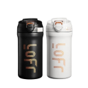 Insulated Flask with Dual Drinking Straw and Opening 600 ml Stainless Steel 316/304 Button Lid for Coffee Tea and Everyday Use 1