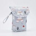 Insulated Nappy Bag 11 x 7.5 x 21.5 cm Waterproof Bag with Strap for Mums Travel Bag with Indian Motif 2