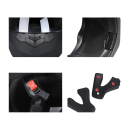 Integrală pentru motocicletă helma unisex neagră cu deschidere frontală și design dublu al vizierelor pentru o mai bună vizibilitate și protecție 4