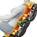Inteligentne krzesło do masażu całego ciała z wyświetlaczem LCD 112 × 75 × 110 cm 220 V 120 W poduszki powietrzne masaż nóg, pleców i ramion 3