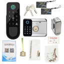 Inteligentní Bluetooth zámek dveří s otiskem prstu a klávesnicí Tuya Smart 170 mm Type-C napájení černý pro zabezpečení vstupu 2