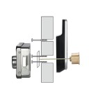 Inteligentní Bluetooth zámek dveří s otiskem prstu a klávesnicí Tuya Smart 170 mm Type-C napájení černý pro zabezpečení vstupu 4