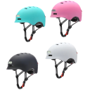 Inteligentní cyklistická helma s předním a zadním LED světlem městská unisex přilba nastavitelný obvod velikost M 54-57 cm baterie 1