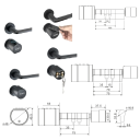 Inteligentní cylindrický zámek dveří WiFi otisk prstu Bluetooth aplikace klávesnice IC karta USB nouzové napájení pro byt 3