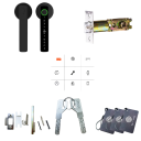 Inteligentní digitální zámek dveří Bluetooth otisk prstu 28–50 mm Type-C s aplikací pro domácnost a kancelář 5