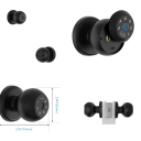 Inteligentní dveřní zámek na otisk prstu a kód 30 otisků aplikace mobilní ovládání mechanický klíč černý pro zabezpečení dveří 3