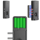 Inteligentní dveřní zámek s elektrickým motorem Tuya aplikace IC karta automatické zamykání 4x AA pro dveře do 60 mm 3
