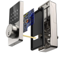 Inteligentní dveřní zámek s klávesnicí Bluetooth mobilní aplikace cylindrický mechanismus elektronické zabezpečení vstupu 4