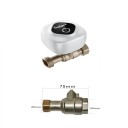 Inteligentní ventil DN15 s Wi-Fi 75 x 20 x 20 mm mosazný tlak 1,6 MPa průměr 13 mm bílý na dálkové ovládání a uzávěr vody 2