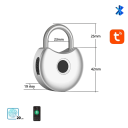 Inteligentní visací zámek s otiskem prstu 42 mm Bluetooth Tuya aplikace USB-C 2500 odemčení bezklíčové zabezpečení 2
