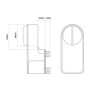 Inteligentní zámek na dveře Bluetooth 136 x 62 x 47 mm PC a ocel aplikace Tuya Smart Life pro domácí zabezpečení 3