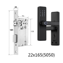 Inteligentní zámek na dveře s otiskem prstu 22x165 (50, 50) Tuya aplikace Type-C černý pro pravé i levé dveře 2